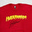 Autographed/Signed Hulk Hogan Hulkamania Red WWE Wrestling Shirt T-Shirt Beckett BAS COA