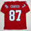 Autographed/Signed Ben Coates New England Red Football Jersey JSA COA