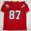 Autographed/Signed Ben Coates New England Red Football Jersey JSA COA