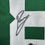 Autographed/Signed Kristaps Porzingis Boston Green Basketball Jersey JSA COA