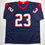 Autographed/Signed Arian Foster Houston Blue Football Jersey Beckett BAS COA