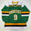 Autographed/Signed Mike Modano Minnesota Green Hockey Jersey Beckett BAS COA