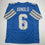 Autographed/Signed Terrion Arnold Detroit Blue Football Jersey Beckett BAS COA