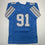 Autographed/Signed Tyleik Williams Detroit Blue Football Jersey Beckett BAS COA