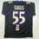 Autographed/Signed Terrell Suggs Baltimore Black Football Jersey JSA COA