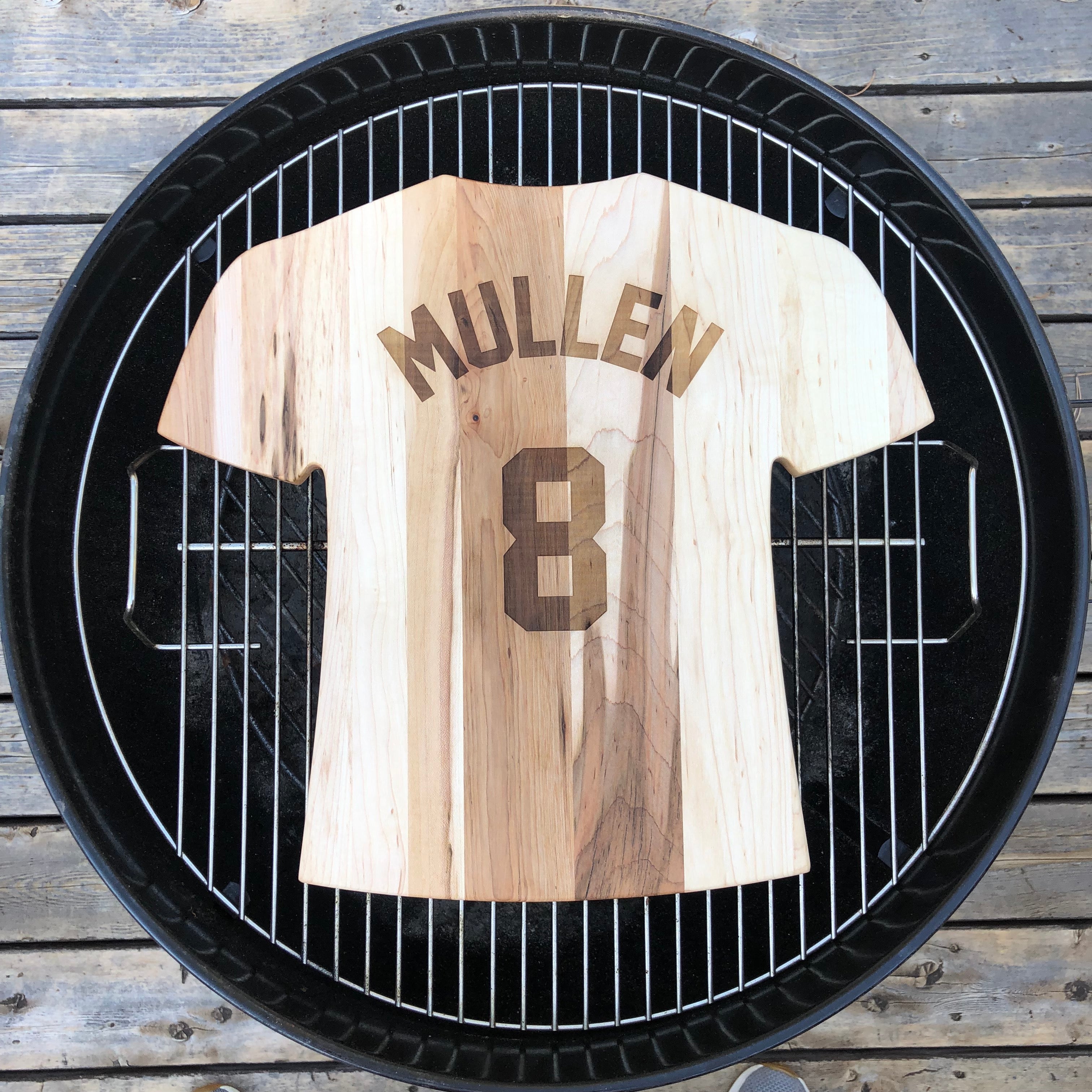 Personalized Jersey Style Cutting Board | Add Your Name & Number | Add a Special Message | Add a Custom Logo - Sports Collectibles, Sports Memorabilia, Sports Fan Shop, Sports Gifts