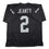 Autographed/Signed Ashton Jeanty Oakland Black Football Jersey Beckett BAS COA