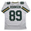 Autographed/Signed Dave Robinson HOF 13 Green Bay White Football Jersey JSA COA