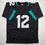 Autographed/Signed Travis Hunter Jacksonville Black Football Jersey Beckett BAS COA