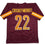 Autographed/Signed Bill Jacory Croskey-Merritt Washington Burgundy Football Jersey Beckett BAS COA