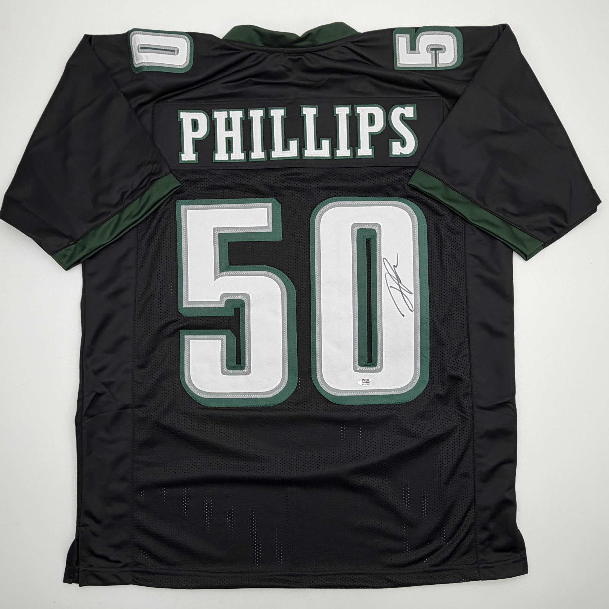 Autographed/Signed Jaelan Phillips Philadelphia Black Football Jersey PSA/DNA COA