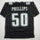 Autographed/Signed Jaelan Phillips Philadelphia Black Football Jersey PSA/DNA COA