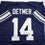 Autographed/Signed Ty Detmer Heisman 90 Brigham Young BYU Blue College Football Jersey JSA COA