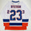 Autographed/Signed Bob Nystrom New York White Hockey Jersey JSA COA
