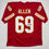 Autographed/Signed Jared Allen Kansas City Red Football Jersey Beckett BAS COA