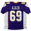 Autographed/Signed Jared Allen Minnesota Purple Football Jersey Beckett BAS COA