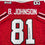 Autographed/Signed Billy White Shoes Johnson Atlanta Red Football Jersey JSA COA