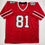 Autographed/Signed Billy White Shoes Johnson Atlanta Red Football Jersey JSA COA