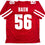 Autographed/Signed Zack Baun Wisconsin Red College Football Jersey JSA COA