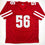Autographed/Signed Zack Baun Wisconsin Red College Football Jersey JSA COA