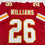 Autographed/Signed Damien Williams Kansas City Red Football Jersey JSA COA