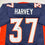 Autographed/Signed R.J RJ Harvey Denver Blue Football Jersey JSA COA