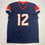 Autographed/Signed R.J RJ Harvey Denver Blue Football Jersey JSA COA