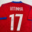 Autographed/Signed Vitinha PSG Paris Saint Germain Red Soccer Futbol Jersey Beckett BAS COA