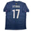 Autographed/Signed Vitinha PSG Paris Saint Germain Blue Soccer Futbol Jersey Beckett BAS COA
