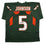 Autographed/Signed Andre Johnson Miami Green College Football Jersey Beckett BAS COA