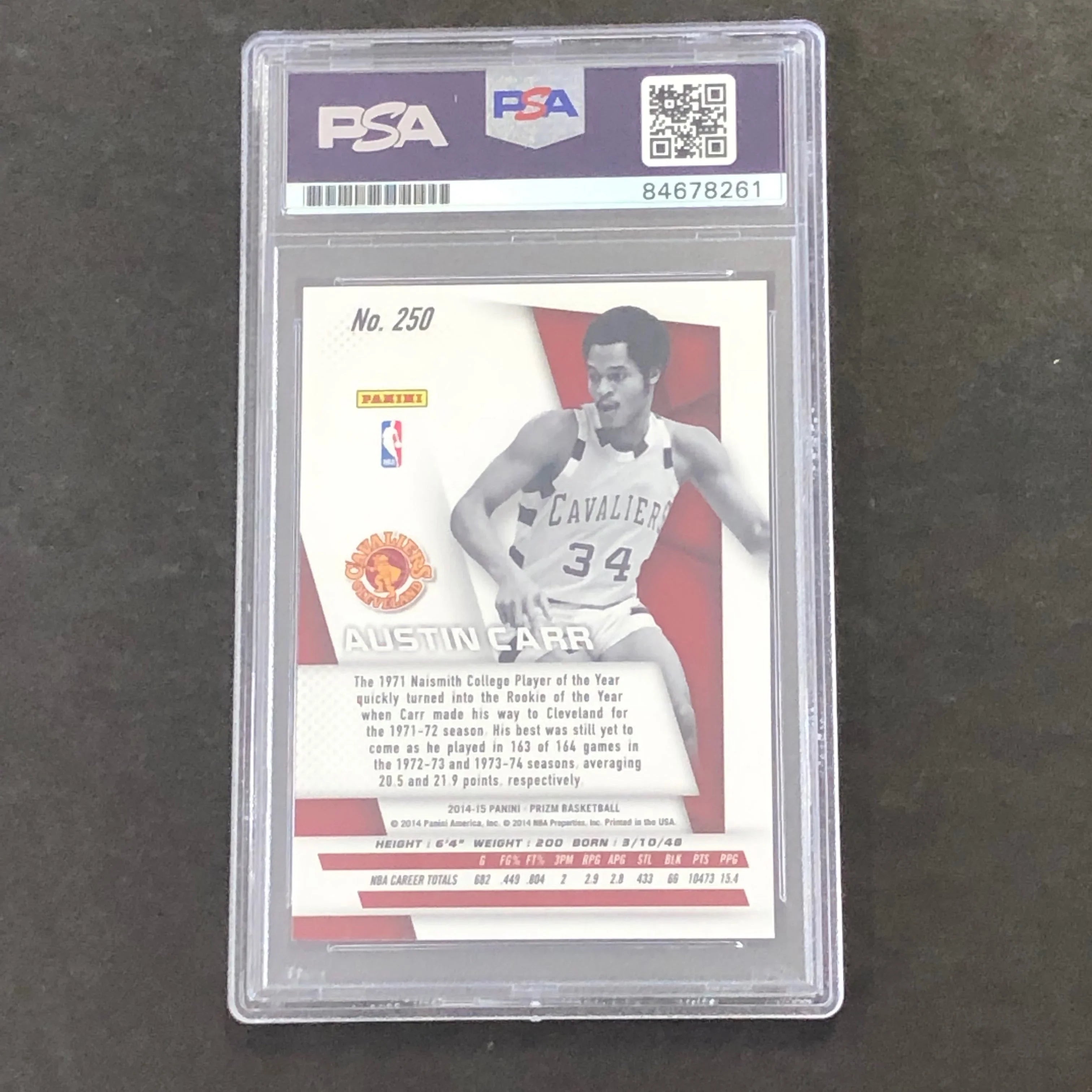 1921-72 Prizm #250 Austin Carr Signed Card AUTO PSA Slabbed Cavaliers - Sports Collectibles, Sports Memorabilia, Sports Fan Shop, Sports Gifts