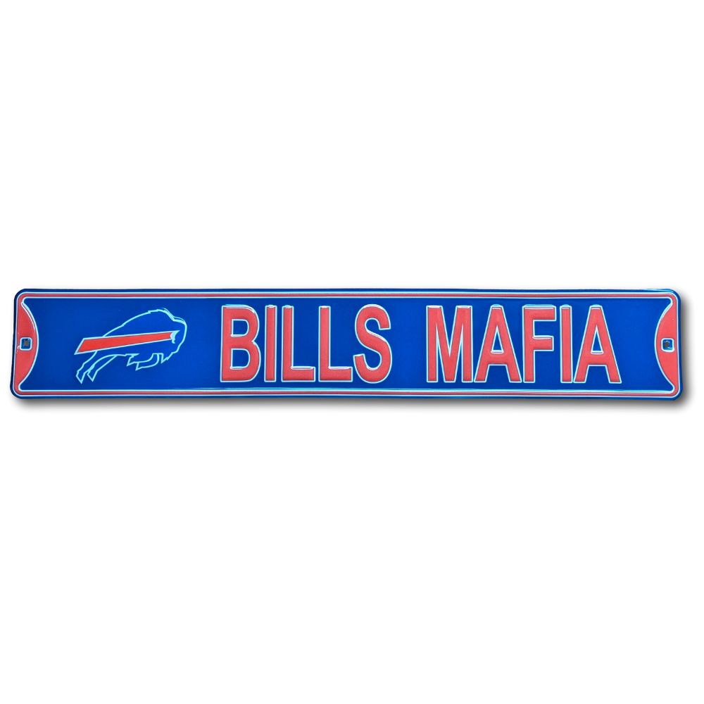 Buffalo Bills - Bills Mafia w/logo - Embossed Steel Street Sign