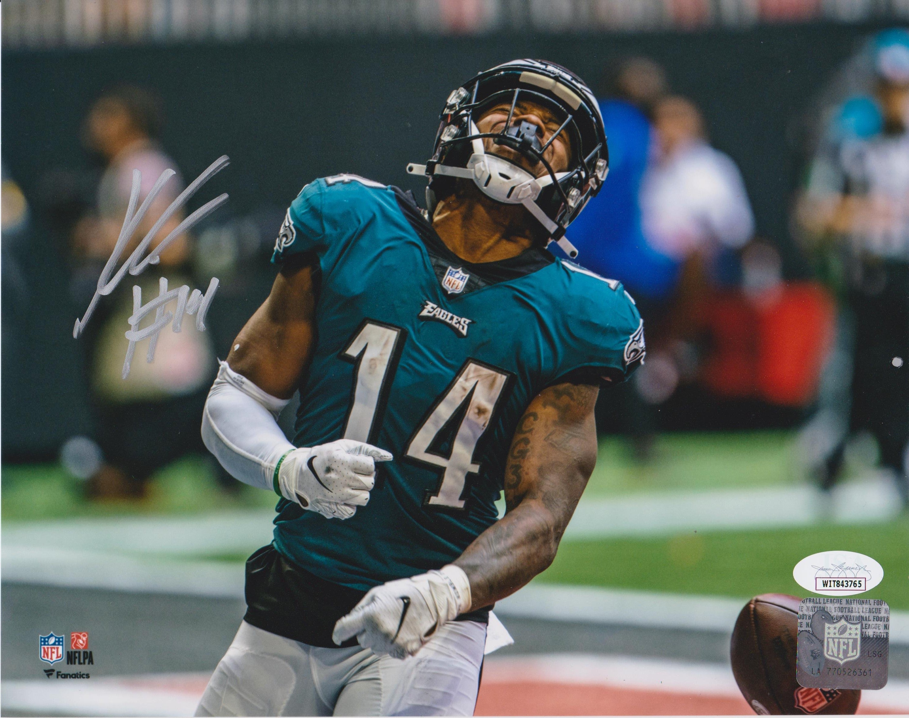 Kenneth Gainwell First Touchdown Philadelphia Eagles Autographed Football Photo - JSA Authenticated - Sports Collectibles, Sports Memorabilia, Sports Fan Shop, Sports Gifts