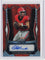 2025 Leaf Metal Gunner Stockton #MAGS1 Red Shimmer Auto /40 Georgia Bulldogs Rookie RC Football Card