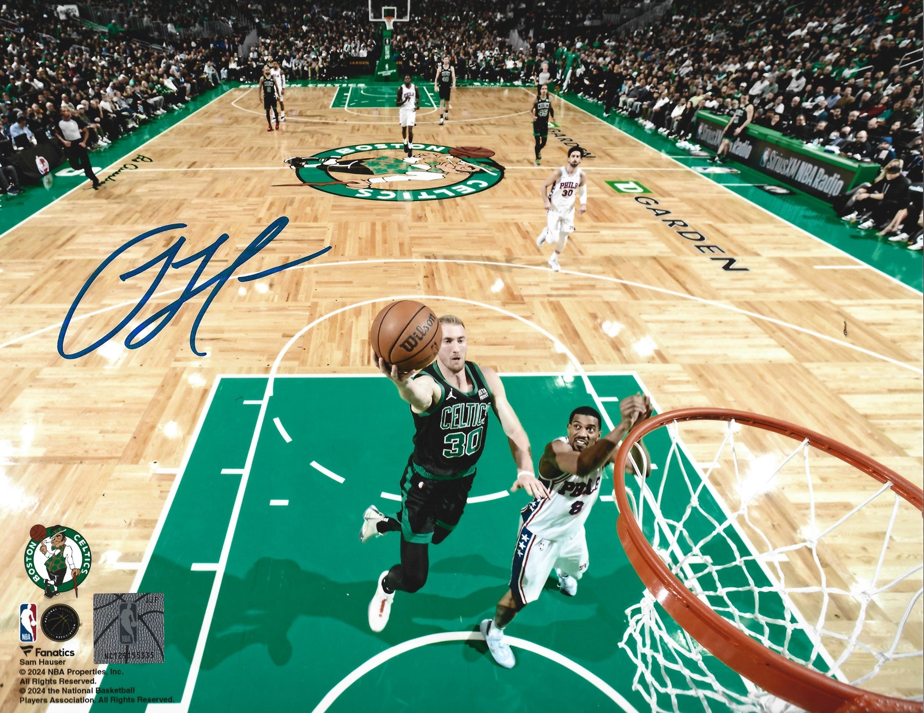 Sam Hauser Rim Cam Boston Celtics Autographed 8" x 10" Basketball Photo - Sports Collectibles, Sports Memorabilia, Sports Fan Shop, Sports Gifts