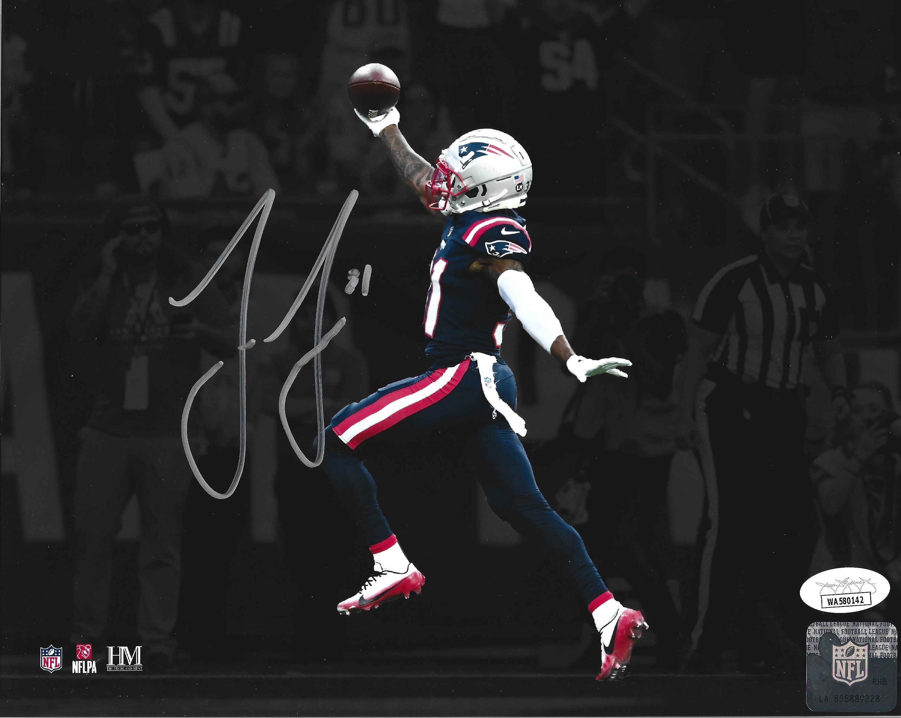 Jonathan Jones Interception Return New England Patriots Autographed 16" x 20" Football Photo - Sports Collectibles, Sports Memorabilia, Sports Fan Shop, Sports Gifts