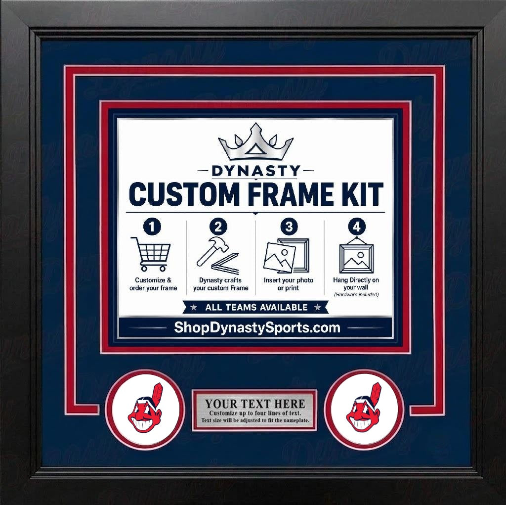 MLB Baseball Photo Picture Frame Kit - Oakland Athletics (Yellow Matting, Green Trim)