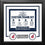 MLB Baseball Photo Picture Frame Kit - Cleveland Indians (Red Matting, White Trim)