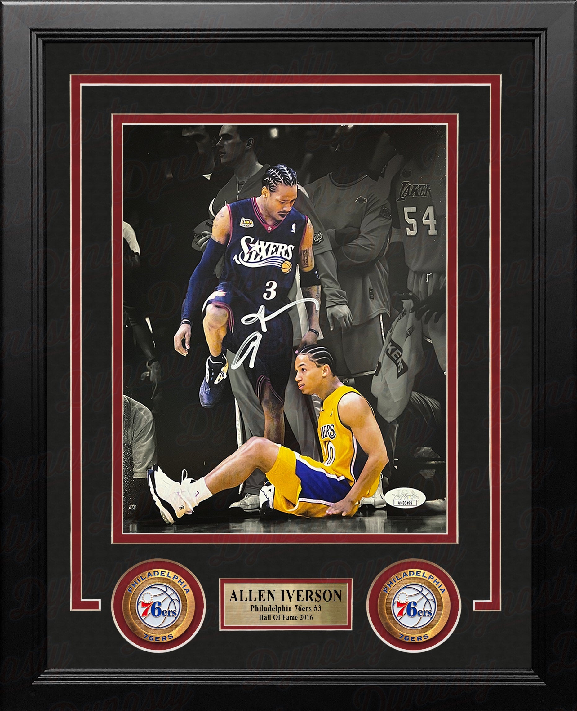 Allen Iverson Standing Over Tyronn Lue Philadelphia 76ers Autographed Framed Blackout Photo - Sports Collectibles, Sports Memorabilia, Sports Fan Shop, Sports Gifts