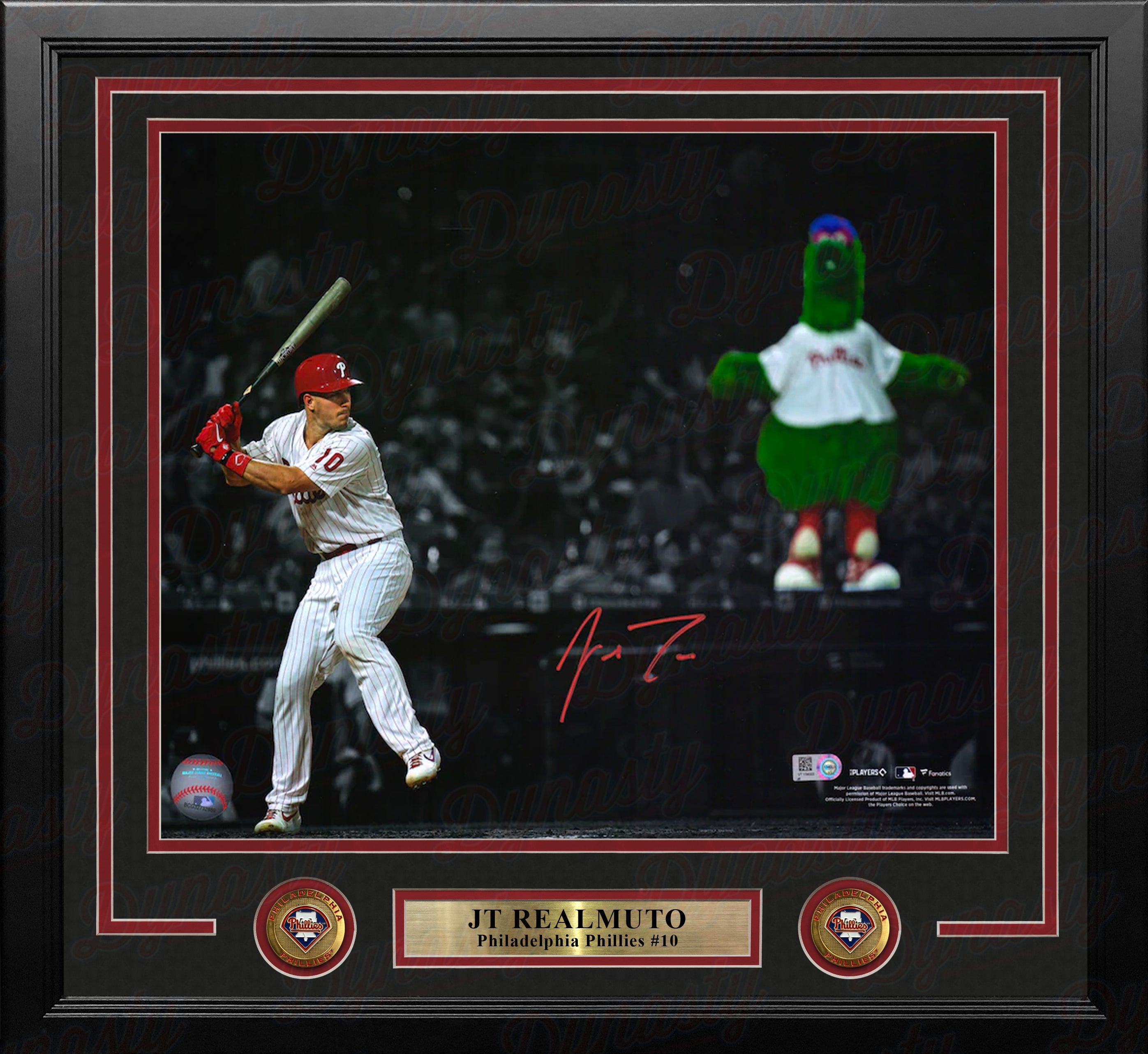 JT Realmuto Blackout Autographed Philadelphia Phillies 11" x 14" Framed Baseball Photo - Sports Collectibles, Sports Memorabilia, Sports Fan Shop, Sports Gifts