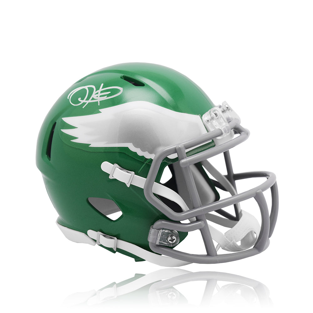Jalen Hurts Philadelphia Eagles Autographed Alternate Kelly Green Mini-Helmet - Sports Collectibles, Sports Memorabilia, Sports Fan Shop, Sports Gifts