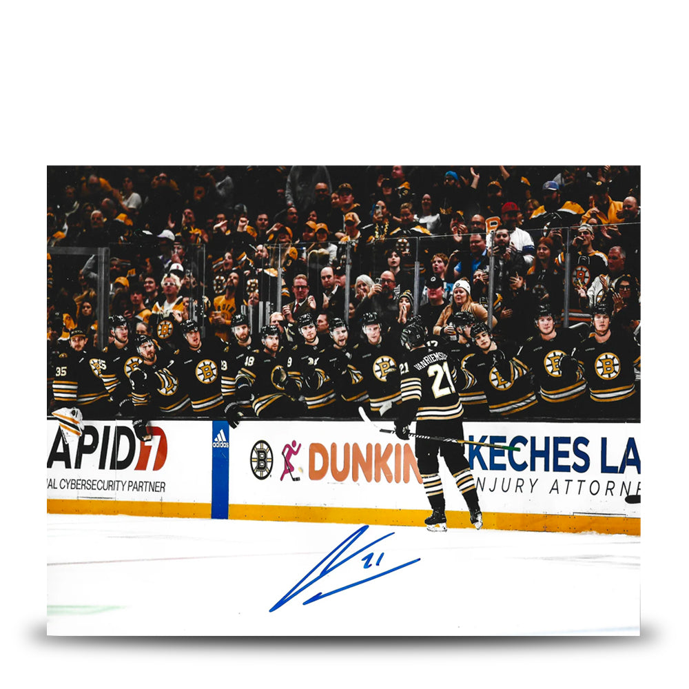 James Van Riemsdyk Goal Celebration Autographed Boston Bruins 11" x 14" Hockey Photo - Sports Collectibles, Sports Memorabilia, Sports Fan Shop, Sports Gifts