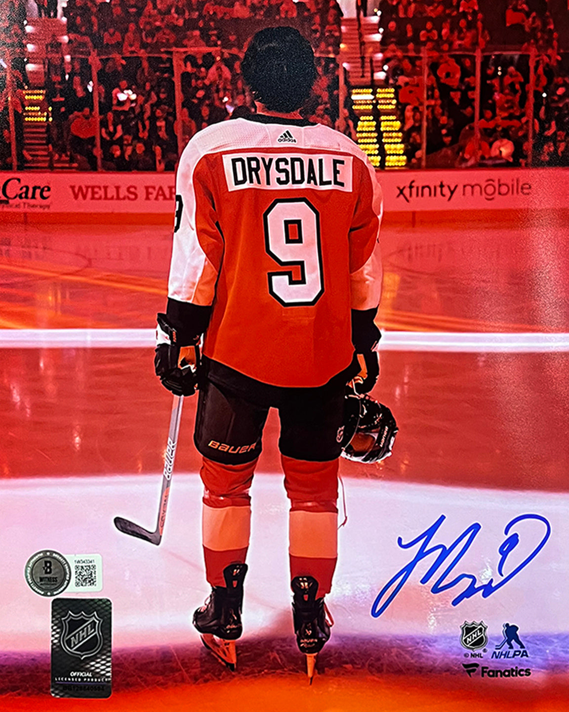 Jamie Drysdale Orange Spotlight Philadelphia Flyers Autographed 8" x 10" Hockey Photo - Sports Collectibles, Sports Memorabilia, Sports Fan Shop, Sports Gifts