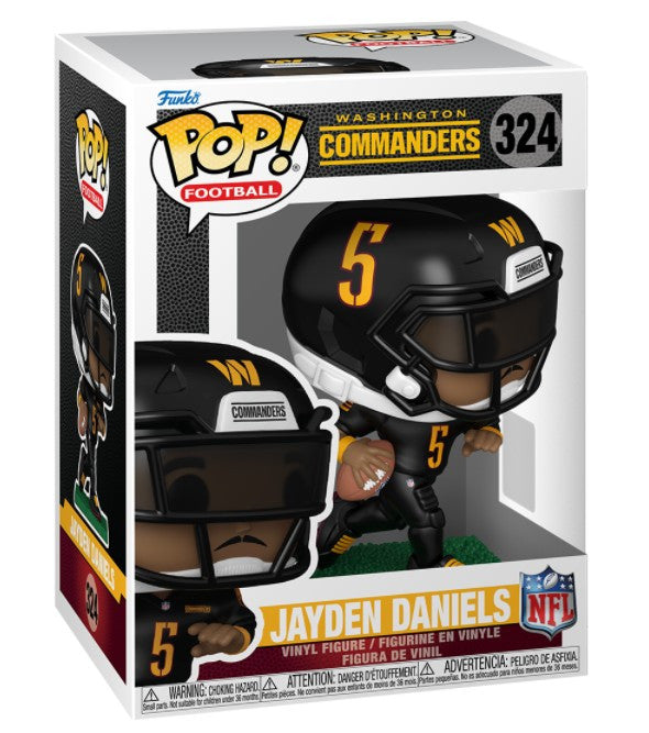 Jayden Daniels Funko Pop #324 - Washington Commanders NFL Debut Rookie Figure - Sports Gifts, Sports Memorabilia, Sports Collectibles, Fan Shop