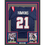 Framed Autographed/Signed Jaylinn Hawkins 35x39 New England Blue Football Jersey Beckett BAS COA