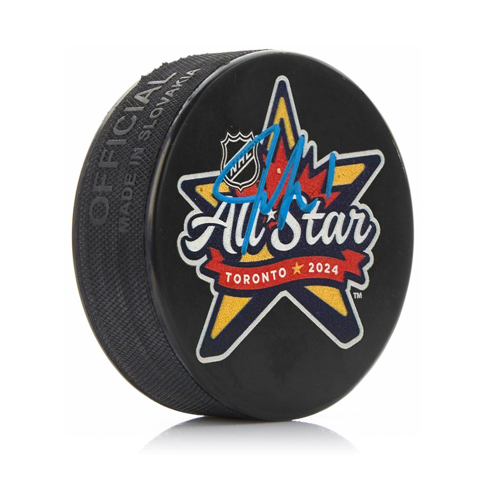 Jeremy Swayman Boston Bruins Autographed 2024 NHL All-Star Game Logo Puck - Sports Collectibles, Sports Memorabilia, Sports Fan Shop, Sports Gifts
