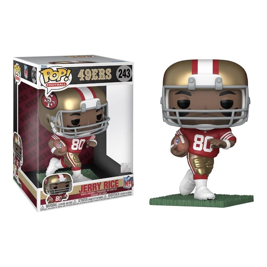 JERRY RICE 10 INCH NFL POP FUNKO FIGURE #243 - Sports Collectibles, Sports Memorabilia, Sports Fan Shop, Sports Gifts