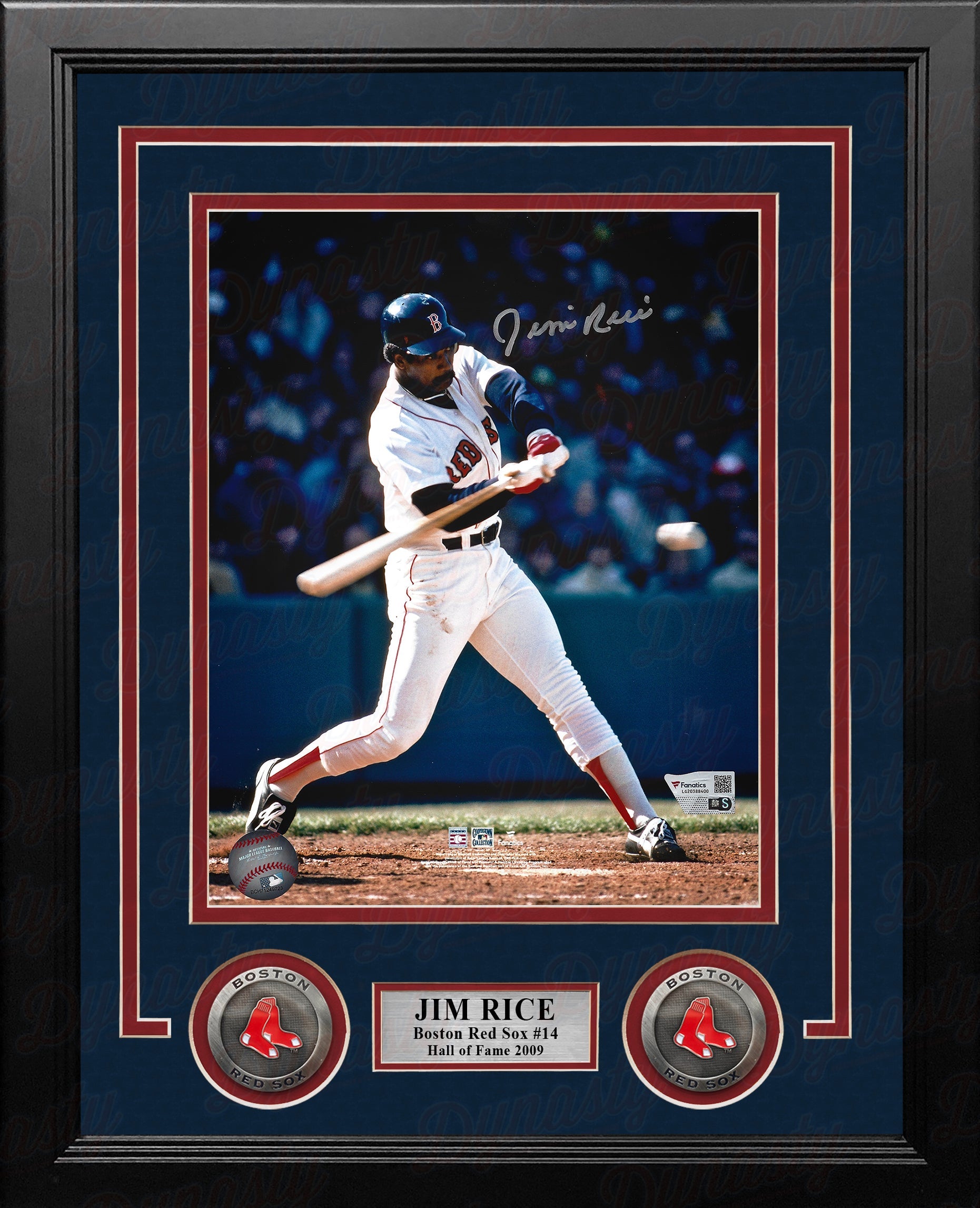 Jim Rice At-Bat Boston Red Sox Autographed 8" x 10" Framed Baseball Photo - Sports Collectibles, Sports Memorabilia, Sports Fan Shop, Sports Gifts