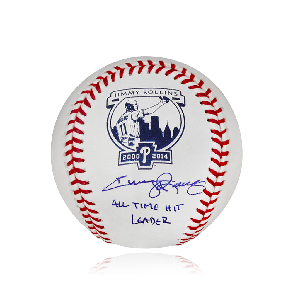 Jimmy Rollins Philadelphia Phillies Autographed Retirement OML Baseball (All Time Hits Leader) - Sports Collectibles, Sports Memorabilia, Sports Fan Shop, Sports Gifts