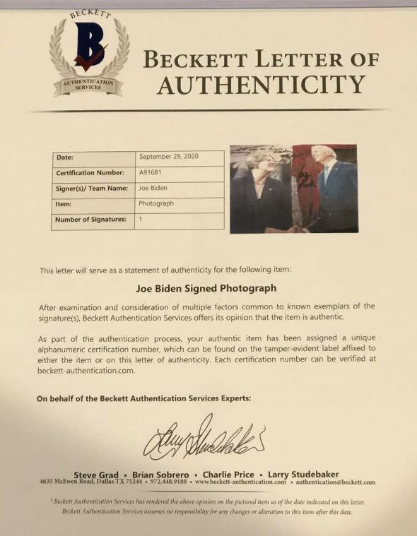 Joe Biden 46th President of the United States Autographed 8" x 10" Framed Photo - Sports Collectibles, Sports Memorabilia, Sports Fan Shop, Sports Gifts